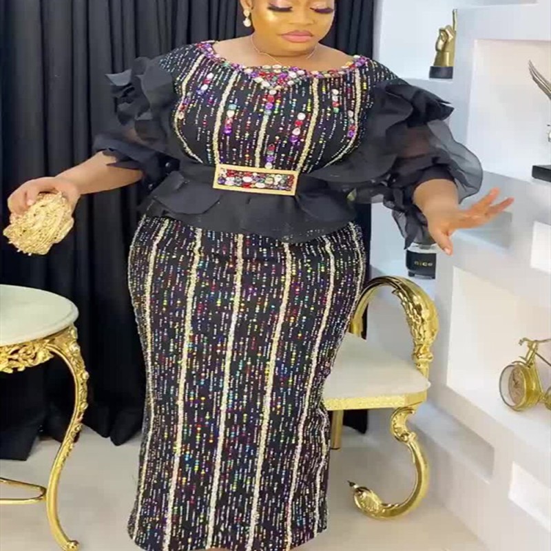 Plus Size Luxury Velvet Wedding Party Dresses Women 2023 African Evening Gown Dashiki Ankara Turkey Outfits Robe Africa Clothing