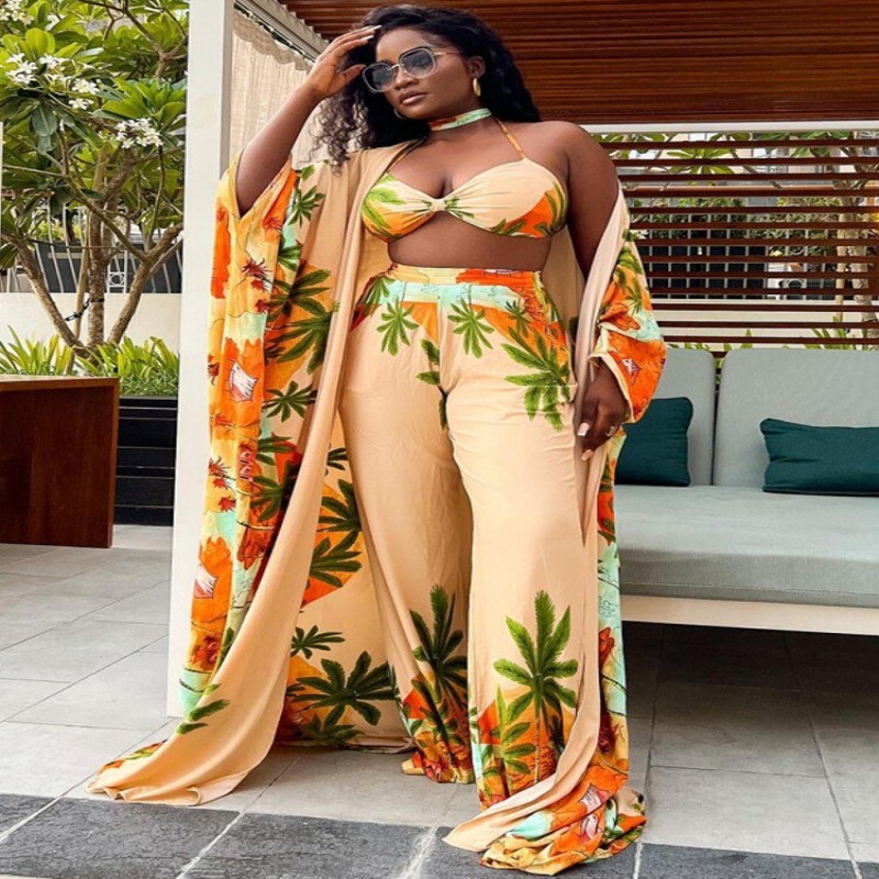 3 Piece Sets New African Print Elastic Bazin Baggy Pants Rock Dashiki Long Sleeve Famous Suit For Lady 3pcs/se Africa Clothing