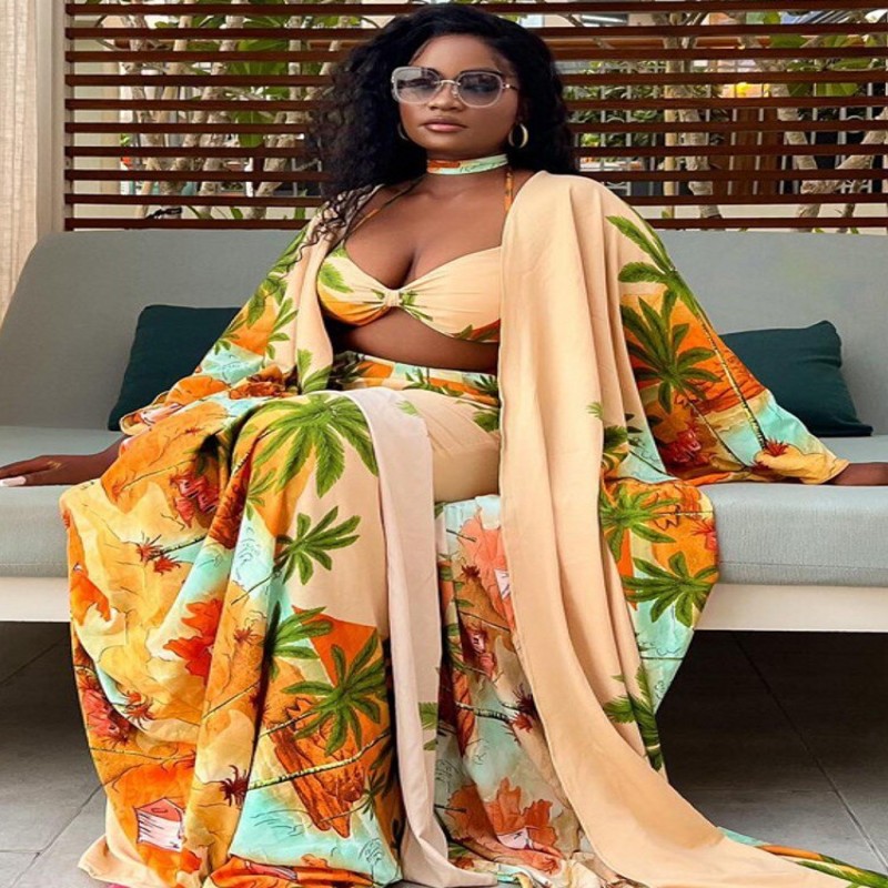 3 Piece Sets New African Print Elastic Bazin Baggy Pants Rock Dashiki Long Sleeve Famous Suit For Lady 3pcs/se Africa Clothing