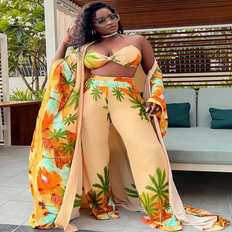 3 Piece Sets New African Print Elastic Bazin Baggy Pants Rock Dashiki Long Sleeve Famous Suit For Lady 3pcs/se Africa Clothing