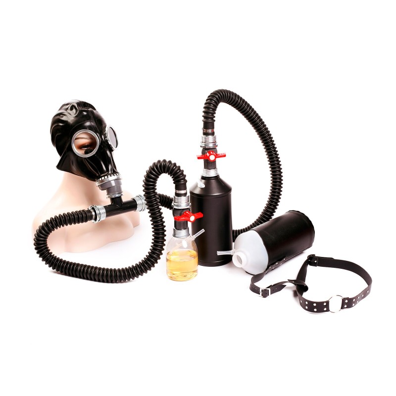 Ftshist Breathing Bottle Latex Breathing Bag Water Filter Negative Pressure Breath Control SM Choking Game Gas Mask Accessories