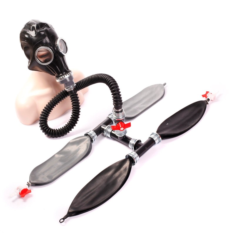 Ftshist Breathing Bottle Latex Breathing Bag Water Filter Negative Pressure Breath Control SM Choking Game Gas Mask Accessories