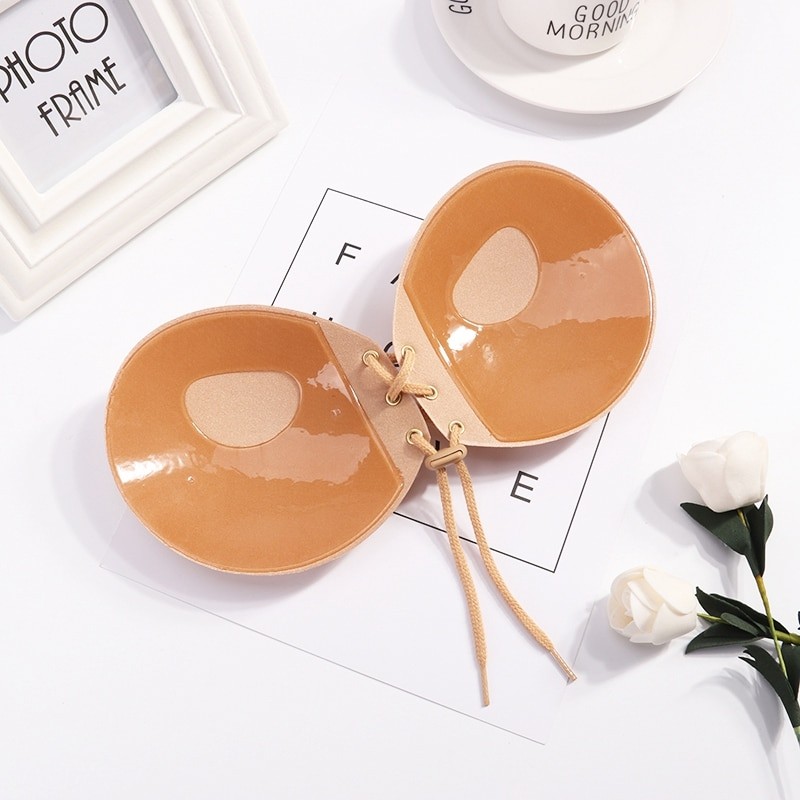 Women Invisible Bra Super Push Up Seamless Self-Adhesive Sticky Wedding Party Front Strapless A B C D Cup Fly Bra