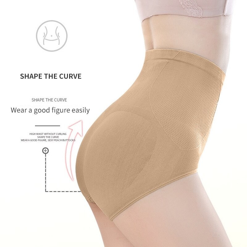 High Waist Belly Holding Underwear Honeycomb Seamless High Waist Underwear Women's Belly Holding Buttock Lifting Seamless Women'