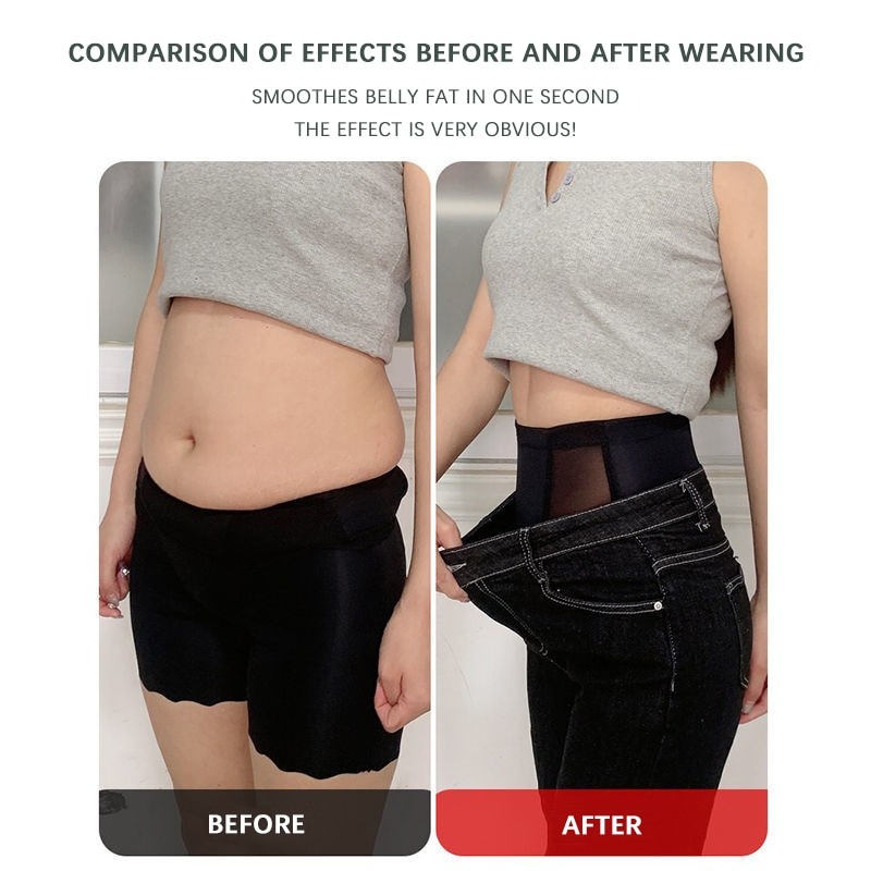 Flarixa 3 in 1 Safety Shorts Shaper Underwear Seamless High Waist Flat Belly Panties Women's Slim Hip Lift Female Boxer Shorts