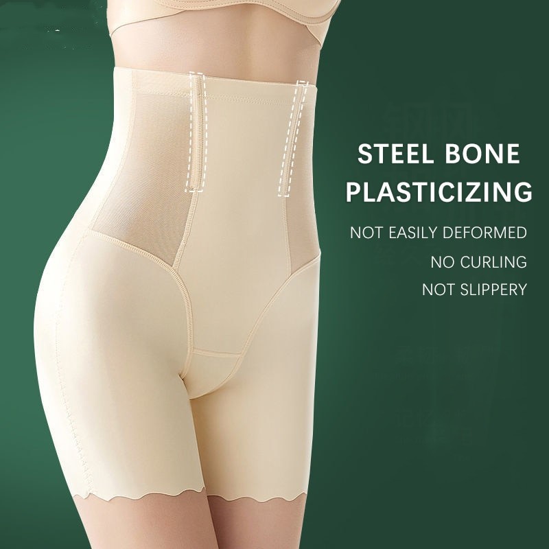 Flarixa 3 in 1 Safety Shorts Shaper Underwear Seamless High Waist Flat Belly Panties Women's Slim Hip Lift Female Boxer Shorts