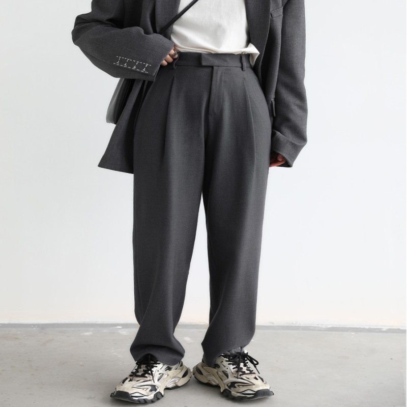 CHIC VEN Simple Casual Women Twill Suit Pants Wide Leg Pants Straight Floor Pants Office Ladies Female Trousers