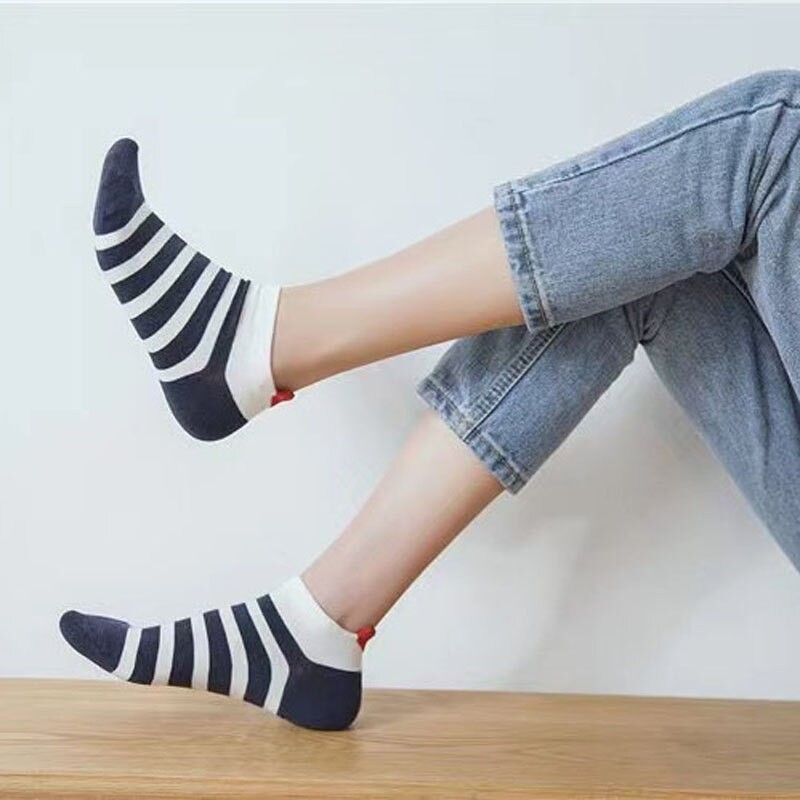 5 Pairs Lot Pack Women Socks Spring Summer Animal Unicorn Cat Fox Ear Cartoon Happy Funny Cute Lovely Cotton Ankle Socks Heart