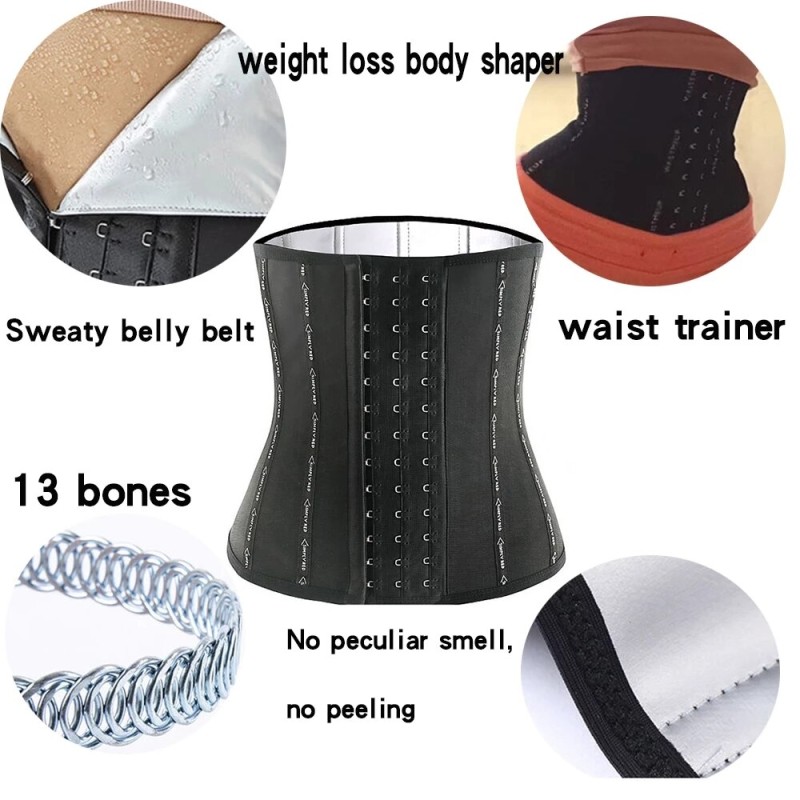 Sauna Sweat Belt Sweat To Lose Weight Woman Postpartum Waist Trainer Slimming Sheath Woman Flat Belly Fat Burning Girdle Woman