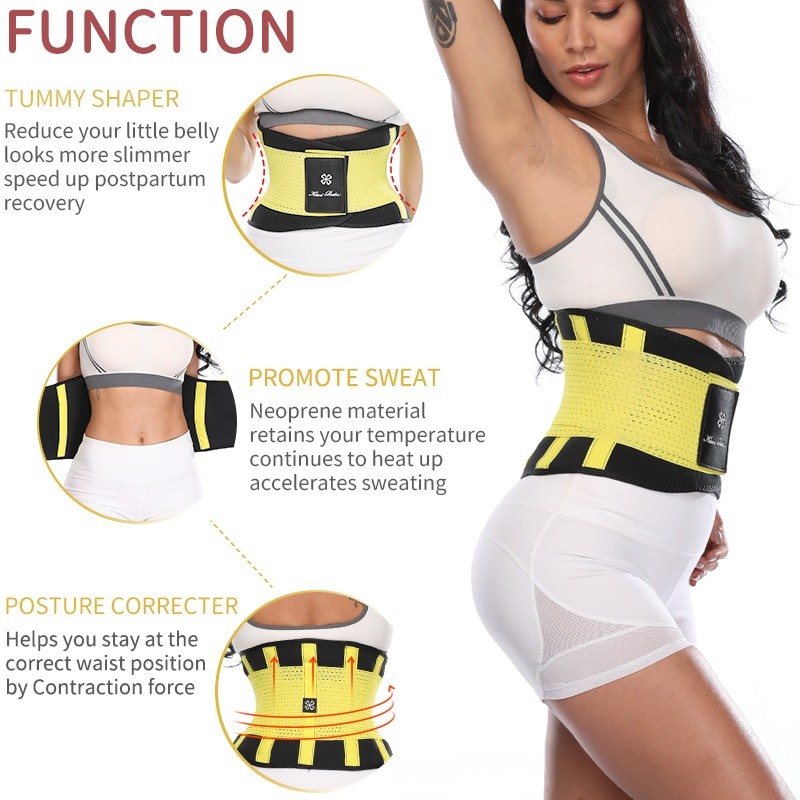 Women Waist Trainer Trimmer Corset Fitness Belt Xtreme Power Thermo Body ShaperBelt Cincher Slimming Wrap Workout Shapewear Faja