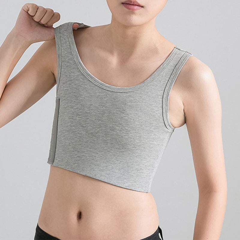Flat Breast Binder Tomboy Lesbian Underwear Women Seamless Summer Short Vest Tank Top Shaper Bustier Shpaer Vest