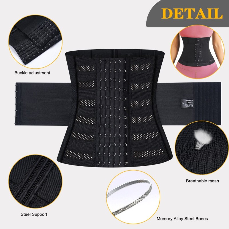 Wrap Waist Trainer Double Belt Faja Body Shaper Corset Shapewear Slimming Sheath Woman Flat Tightens Belly Postpartum Sheath