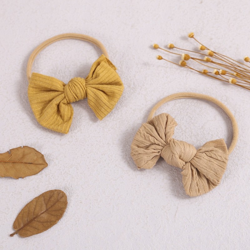 5Pcs/Lot Baby Headband for Baby Girls Soft Elastic Hair bands Bow Headbands Print Hair Bow Kids Headwear Baby Hair Accessories