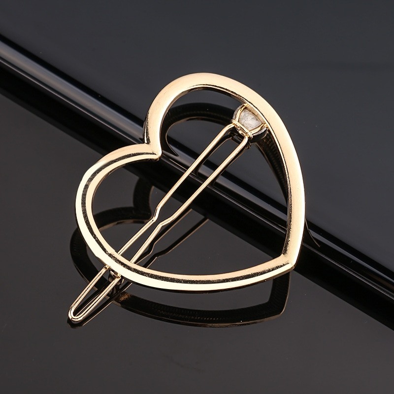 Chic Metal Geometric Hair Clip Round Triangle Barrettes Hairpin Barrette Hair Claws Women Girls Fashion Hair Accessories Gifts