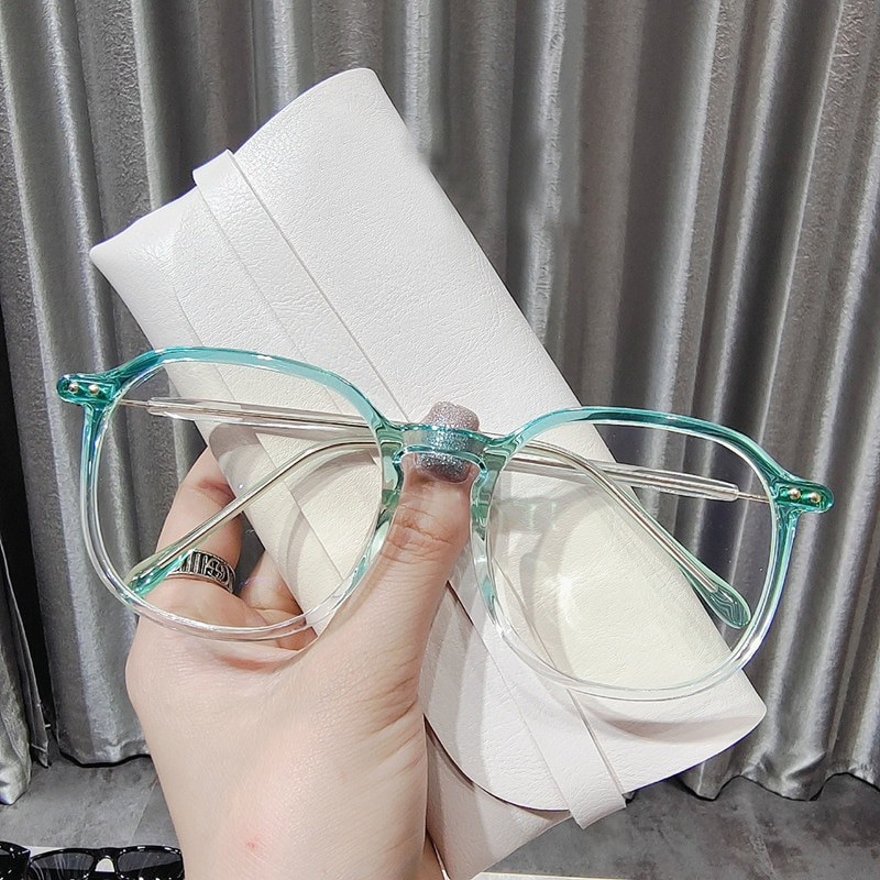 Big frame without makeup retro black frame glasses female myopia frame wind big face slimming