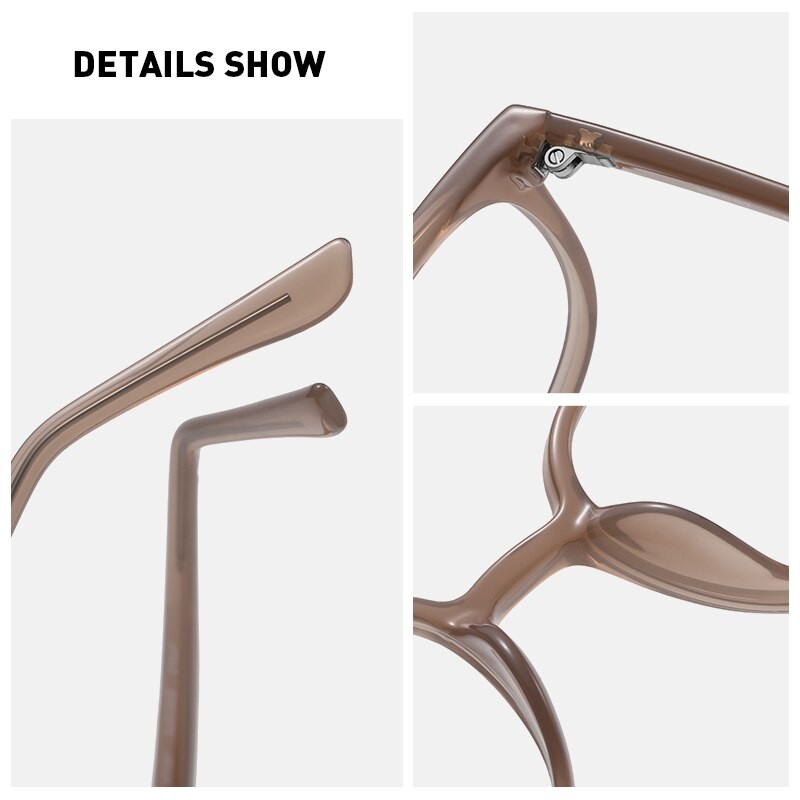 DML Fashion Brand Anti Blue Light Transparent Computer Glasses Women Round Blocking Tr90 Ultralight Material Optical Glasses