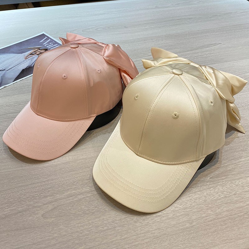 Spring and Summer Ladies Baseball Cap Fashion Big Bow Personality Sun Hat Autumn Travel Wild Casual Outdoor Street Peaked Caps