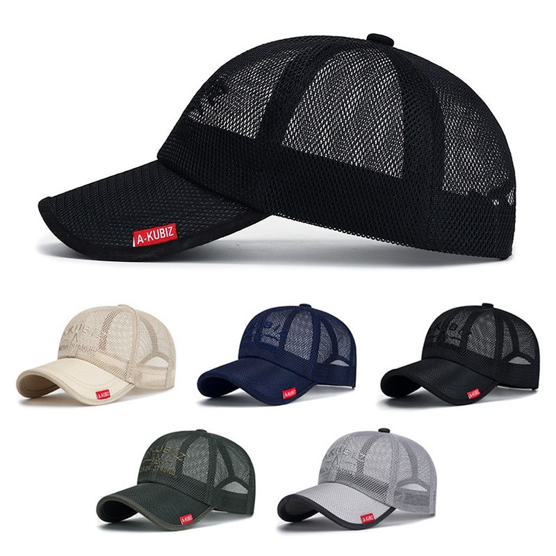 Summer Baseball Cap Mesh Quick Dry Caps for Men Women Sun Hat Adjustable Fashion Casual Breathable Hats Outdoor Caps Wholesale