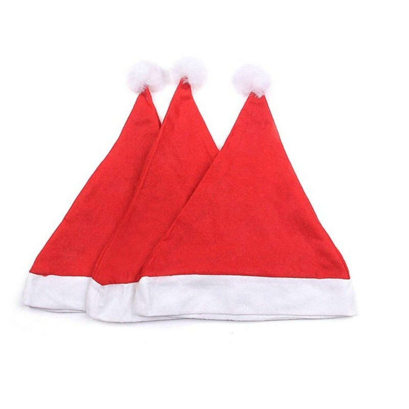 Christmas Hat Unisex-Adult's Kids Santa Hat Xmas Holiday Hat for Christmas Festive Party New Year Gift Decor Red And White Caps