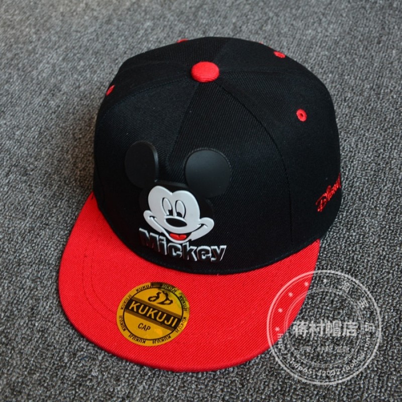 Disney Mickey Ear Baseball Caps Children kids Snapback Hip Hop Hat Boys Girls Summer Breathable Mesh Sun Gorras Adjustable 2-8Y