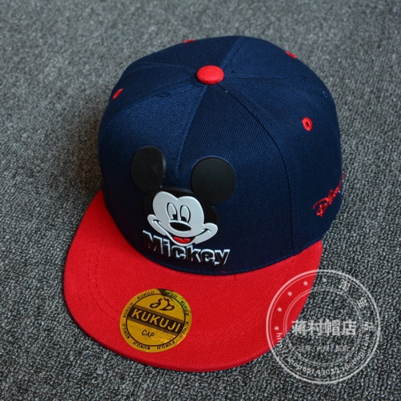 Disney Mickey Ear Baseball Caps Children kids Snapback Hip Hop Hat Boys Girls Summer Breathable Mesh Sun Gorras Adjustable 2-8Y