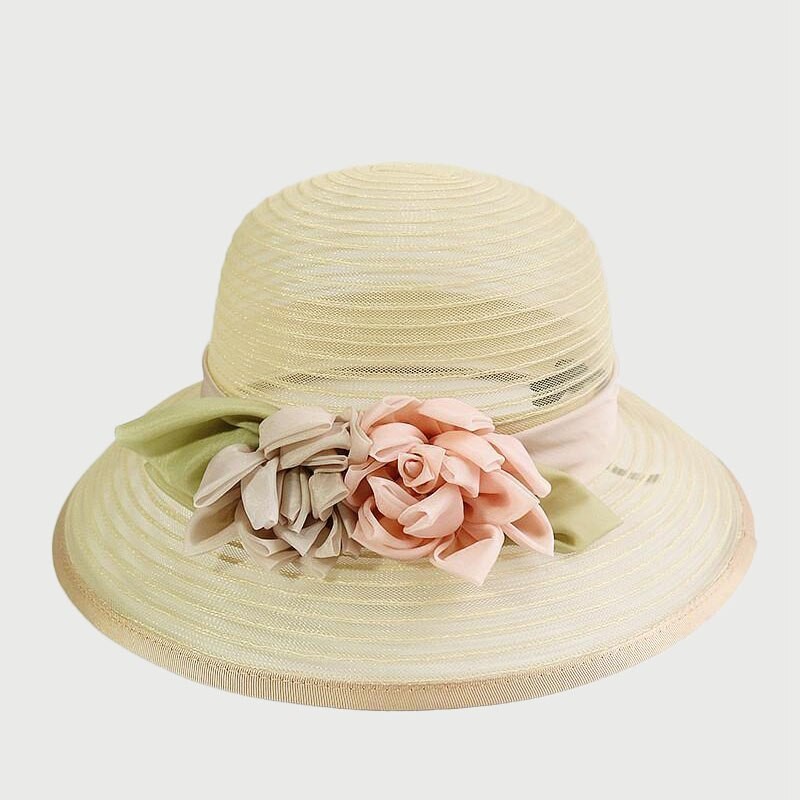 2023High quality flower Bucket Hat For women New breathable basin hat female elegant sunshade fisherman hat summer sunscreen hat