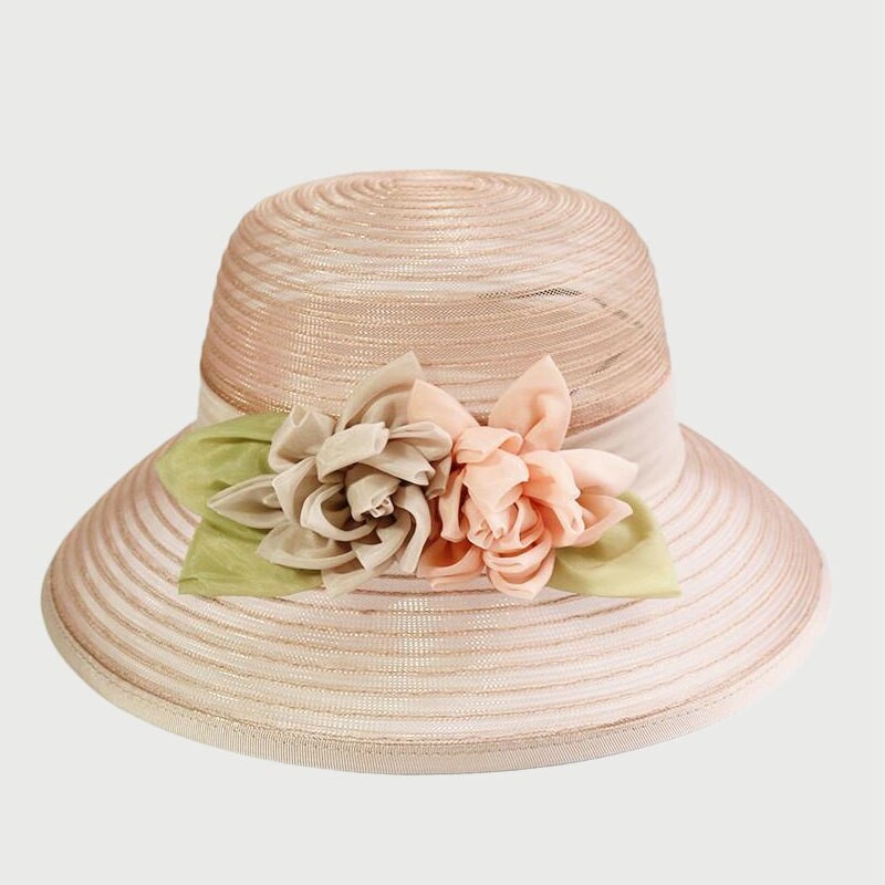 2023High quality flower Bucket Hat For women New breathable basin hat female elegant sunshade fisherman hat summer sunscreen hat