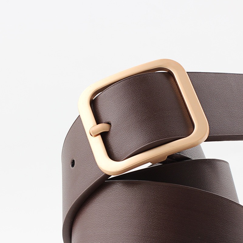 New Women's Belt Square Buckle Korean Student Fashion Korean Style Trendy Decorative Belt Belt