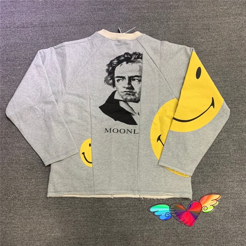 KAPITAL Cutting Sweatshirts Men Women High Quality Musician graphic printing KAPITAL Hoodies Cotton Crewneck