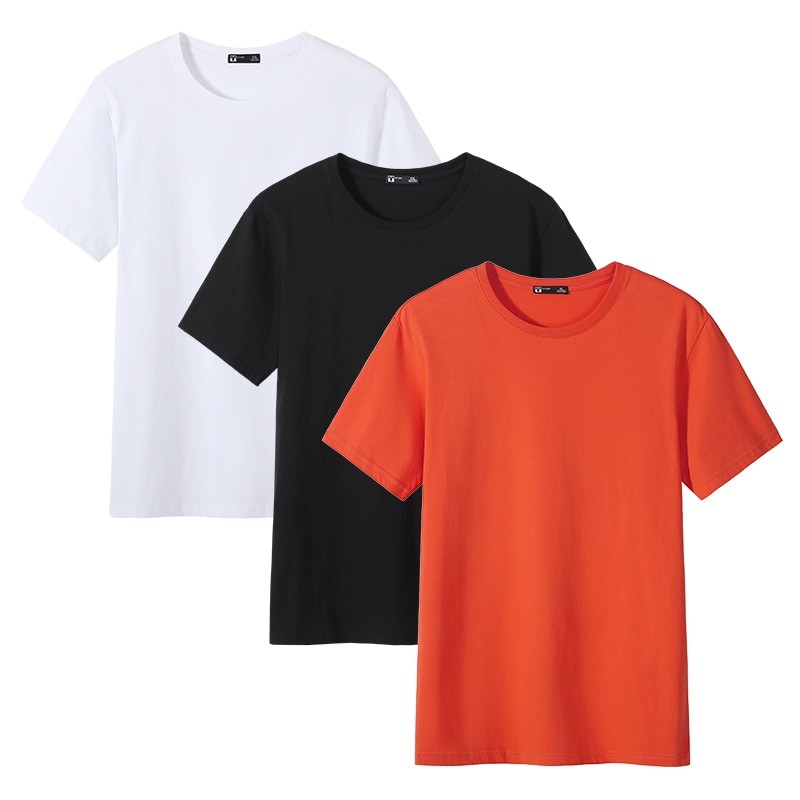 Pioneer Camp Pack of 3 Promoting Short Sleeve T-shirt Men Brand Clothing Summer Solid T shirt Male Casual Tees  AKBTK01001