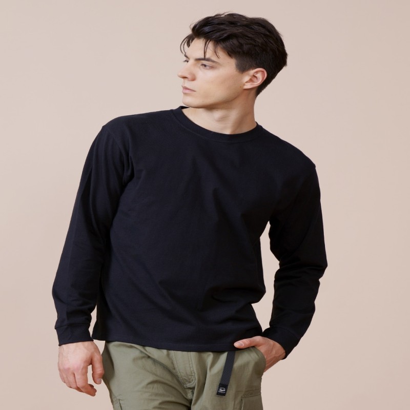 SIMWOOD 2022 Autumn New Long Sleeve T Shirt Men Solid Color 100% Cotton O-neck Tops Plus Size High Quality T-shirt  SJ120967