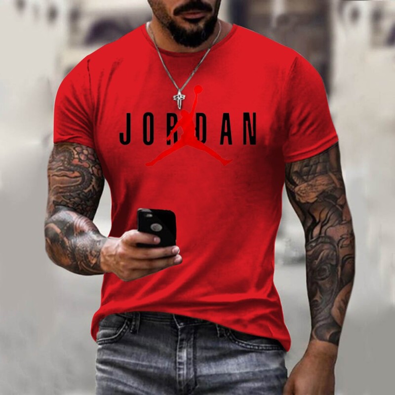 3D Printing T-shirt Men's O-neck Short-sleeved Oversized Casual Fashion Summer New Street Sports Fitness Basketball Top