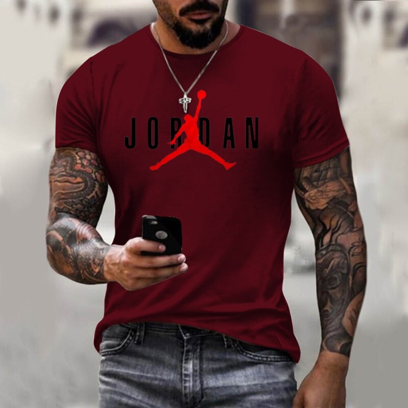 3D Printing T-shirt Men's O-neck Short-sleeved Oversized Casual Fashion Summer New Street Sports Fitness Basketball Top