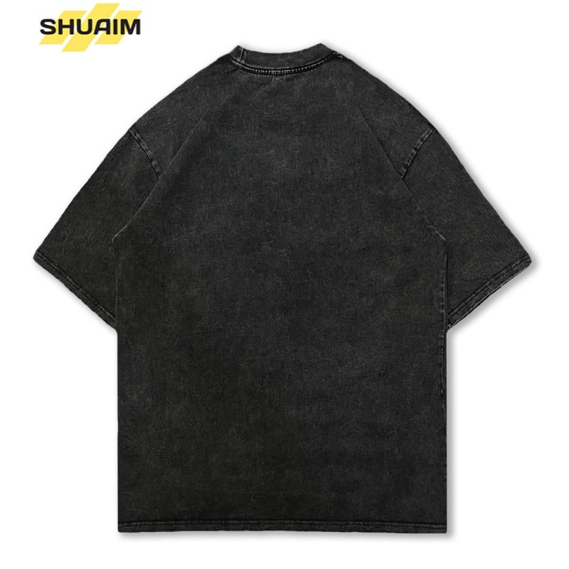 2023 Hip Hop Streetwear Washed T Shirt Print T-Shirt Harajuku Vintage Cotton Casual Spring Summer Short Sleeve Tshirt Tops Tees