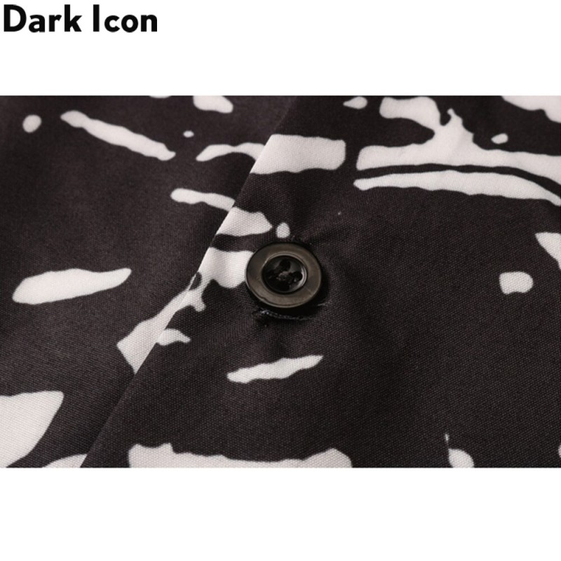 Dark Icon Funny Printed Vintage Street Men's Shirt 2021 New Arrival Summer Shirts for Man Male Top