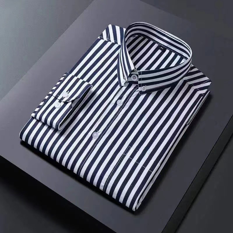2023 new arrival spring shirts high quality cotton casual mens  striped shirt,autumn smart casual shirt men,plus-size M-5XL