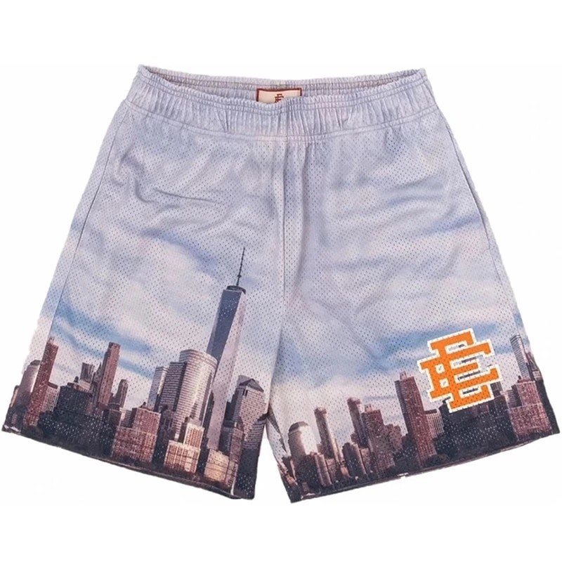 EE Basic Short NEW YORK CITY SKYLINE 2022 men's casual shorts fitness sports pants summer gym workout mesh shorts men shorts