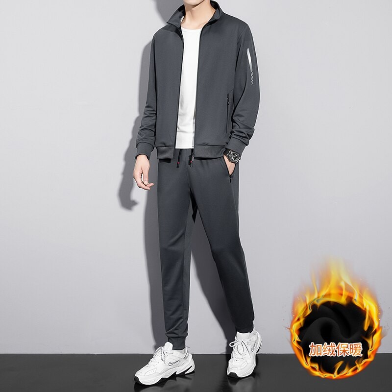 Men Autumn Spring Sportswear Set Brand Tracksuits Two Pieces Sets Hoodies+Pants Suit Men Outdoor Sports Jackets Clothes Homme