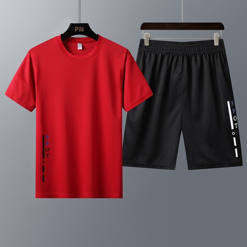 Men's Sportswear Clothing Summer Men's Suit Sports Suit Short-sleeved T-shirt Shorts Tracksuit Men Sweat Pants Ropa De Hombre