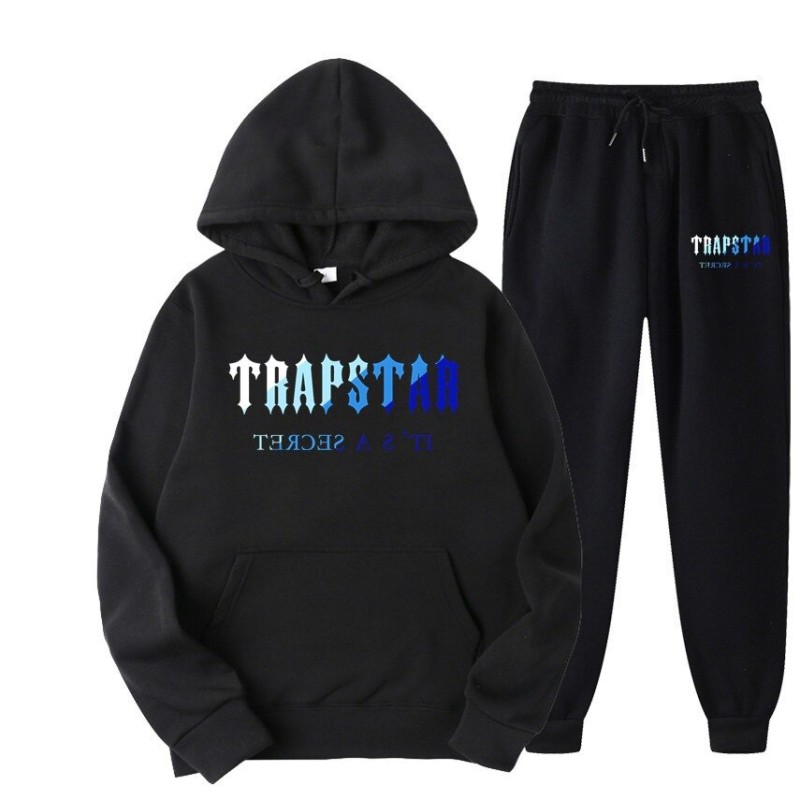 Trapstar Tracksuit 2 Pieces Set Unisex Hoodies Fleece Sweatshirt+Pants Suit Hoodie Sportswear Jogging Men's Sets 2023 New Brand