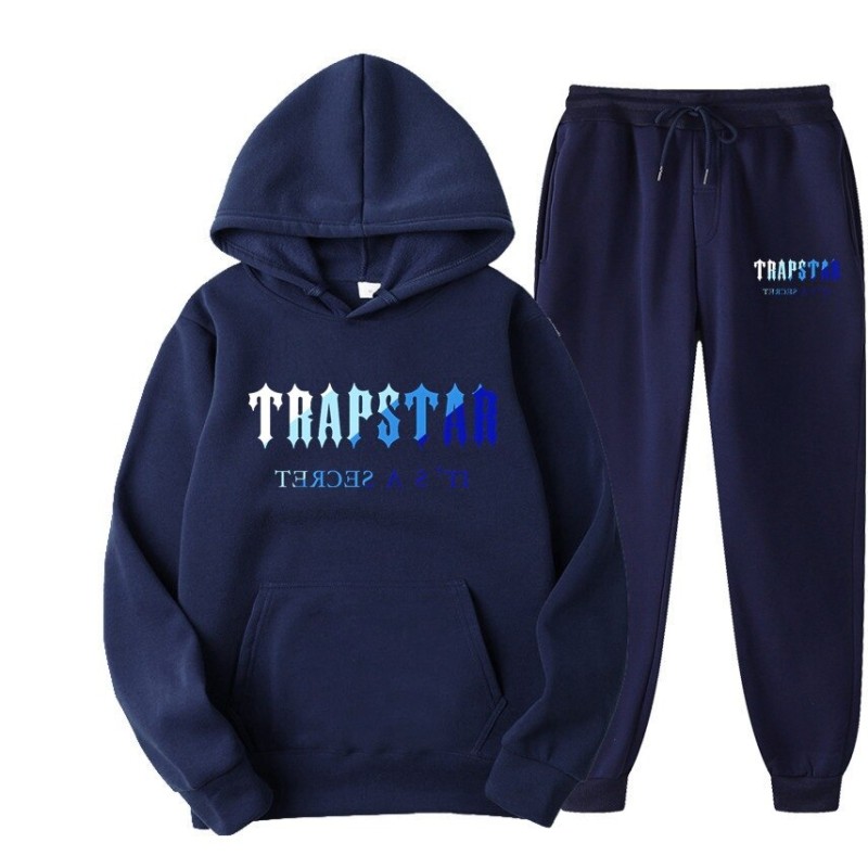 Trapstar Tracksuit 2 Pieces Set Unisex Hoodies Fleece Sweatshirt+Pants Suit Hoodie Sportswear Jogging Men's Sets 2023 New Brand