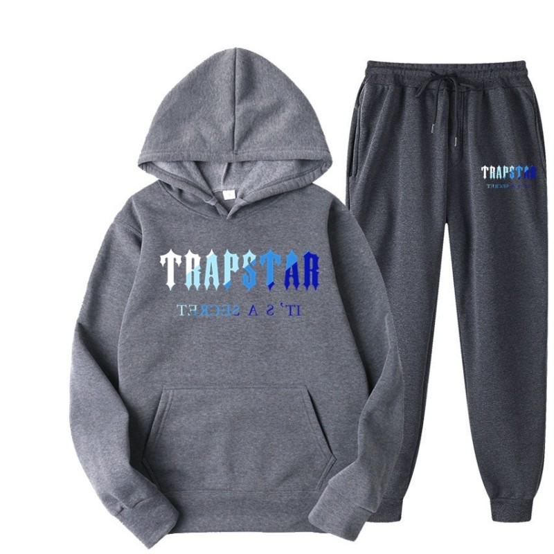 Trapstar Tracksuit 2 Pieces Set Unisex Hoodies Fleece Sweatshirt+Pants Suit Hoodie Sportswear Jogging Men's Sets 2023 New Brand
