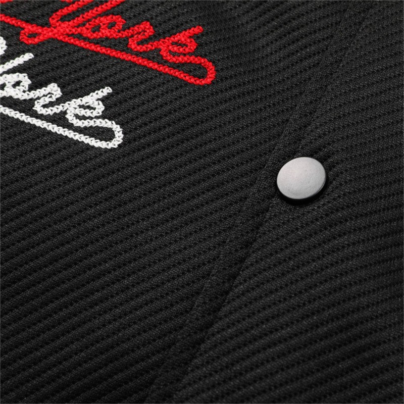 Men Letter Graphic Striped Trim Colorblock Varsity Jacket Without Tee