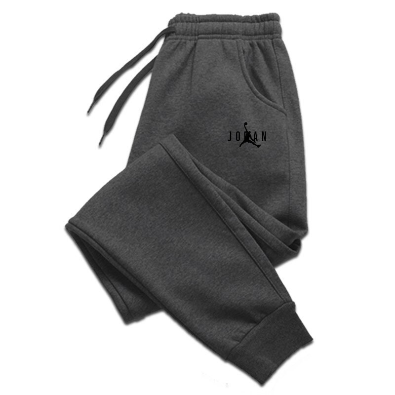 Men's Casual Pants With Pockets Autumn Winter Fleece Trousers Drawstring Everyday Polyester Cotton Pants Gym Jogger Sweatpants