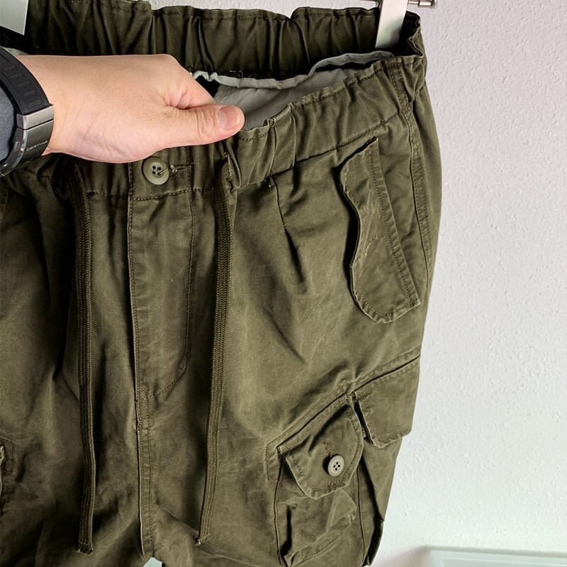 PFHQ 2023 Autumn Winter Fashion Loose Cargo Pants Design Military Industry Many Pockets Casual Overalls Trendy Jogger Trousers