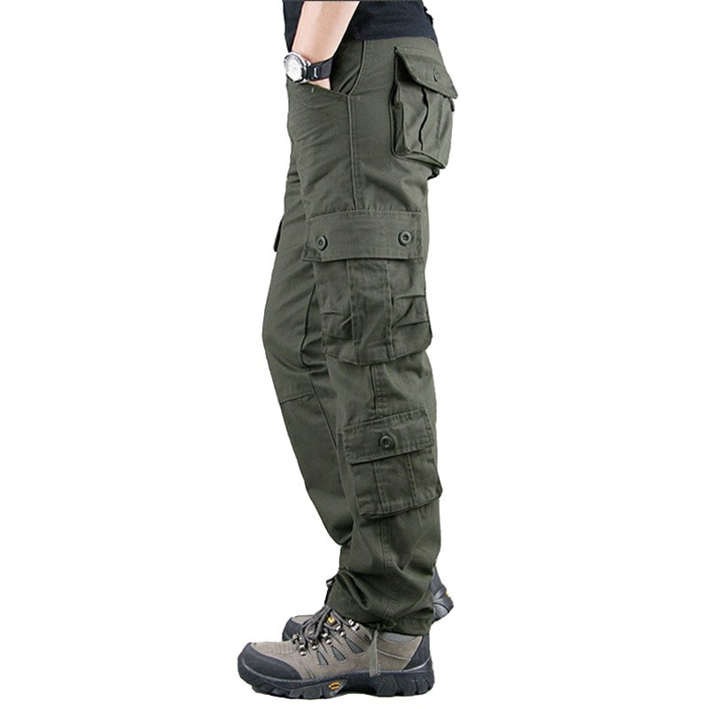 2023 Spring Mens Cargo Pants Khaki Military Men Trousers Casual Cotton Tactical Pants Men Big Size Army Pantalon Militaire Homme