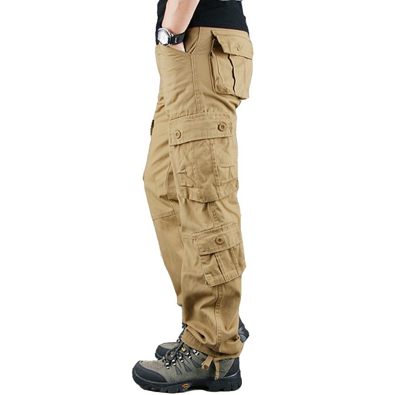 2023 Spring Mens Cargo Pants Khaki Military Men Trousers Casual Cotton Tactical Pants Men Big Size Army Pantalon Militaire Homme