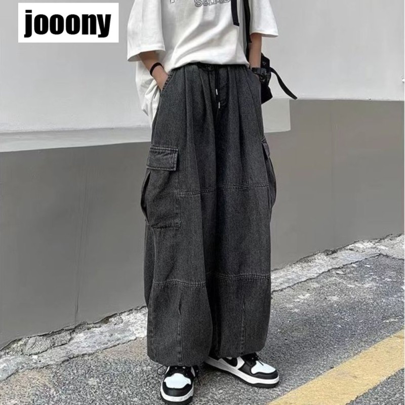 2022 Spring Autumn Trousers y2k baggy jeans for men Wide leg Pants Pockets Elastic Waist Streetwear Loose comfortable Pants