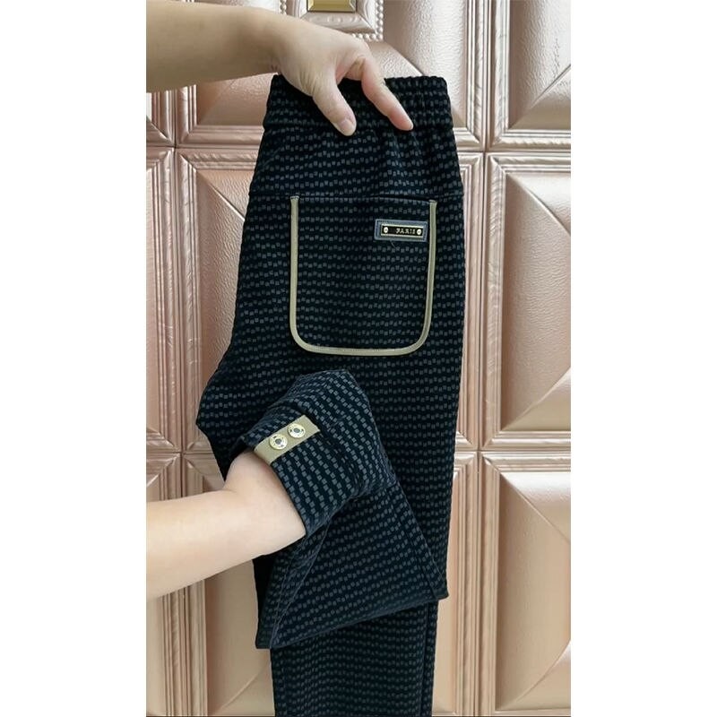 2023 Black Men's Casual Pants Simple Pencil Pants Net Red Same Style Trendy All-match Loose Elastic Harem Pants