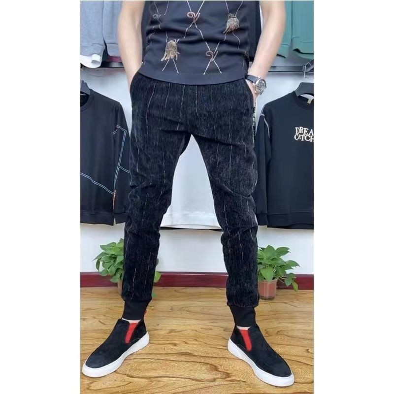 2023 Men's Casual Pants Fashion Lines Blackfoot Pants Spring And Autumn New Harun Pants